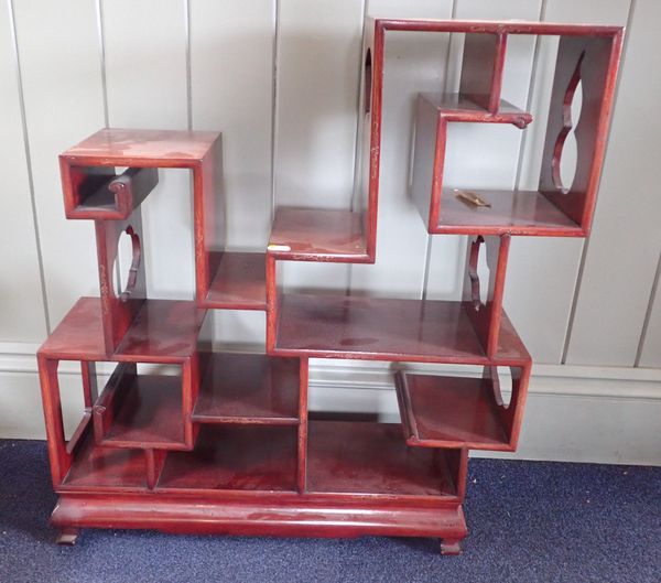 A CHINESE HARDWOOD DISPLAY STAND