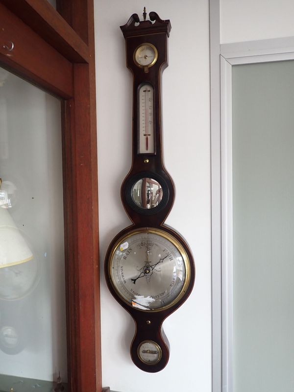 A 19TH CENTURY WHEEL BAROMETER