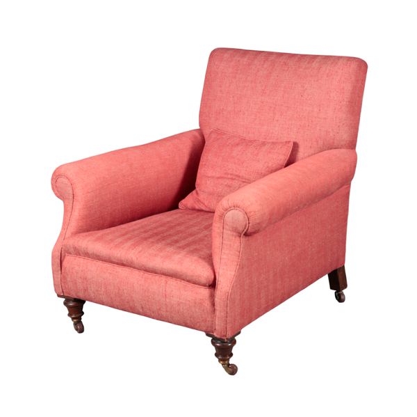 A VICTORIAN 'COUNTRY HOUSE' ARMCHAIR