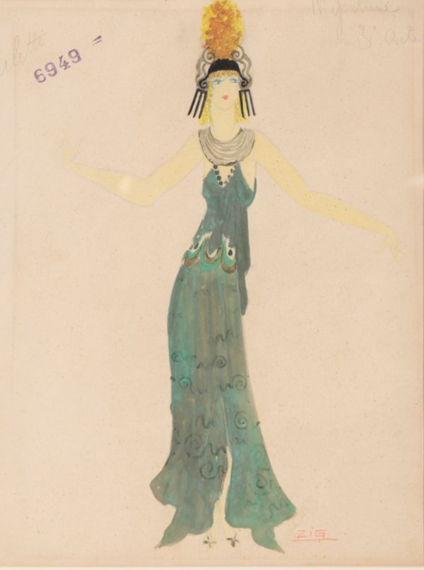 ZIG (LOUIS GAUDIN 1882-1936) Costume Design