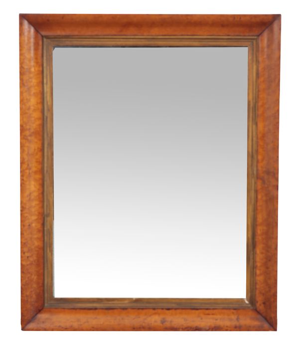 A WALNUT AND GILTWOOD PIER MIRROR