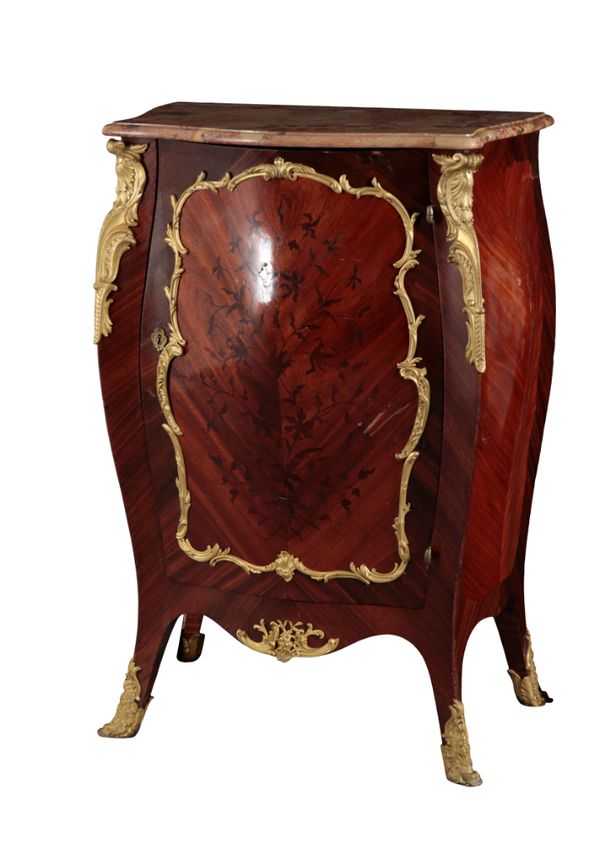 A FRENCH ORMOLU MOUNTED KINGWOOD AND ROSEWOOD CABINET OF LOUIS XVI DESIGN