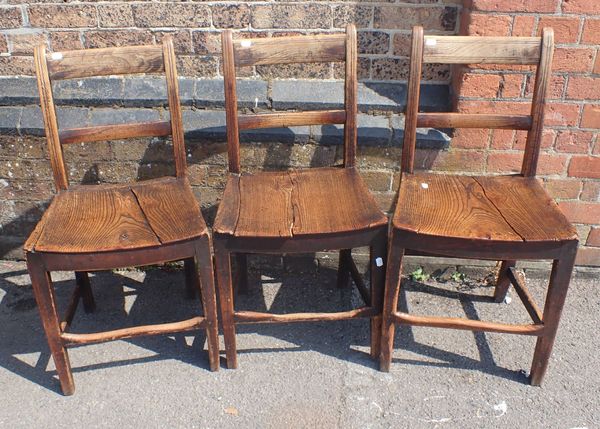 THREE EARLY 19TH CENTURY COUNTRY CHAIRS