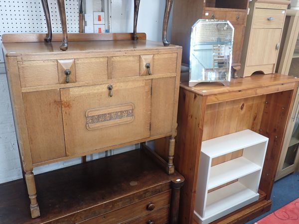 A PAIR OF PINE OPEN BOOKCASES