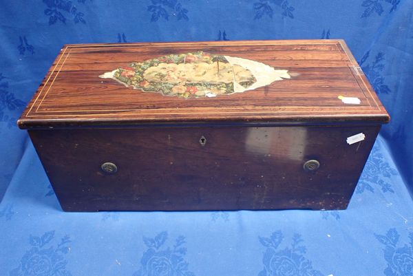 AN UNUSUAL 19TH CENTURY L'EPEE STE. SUZAINE HIDDEN BELLS AND DRUM  MUSIC BOX