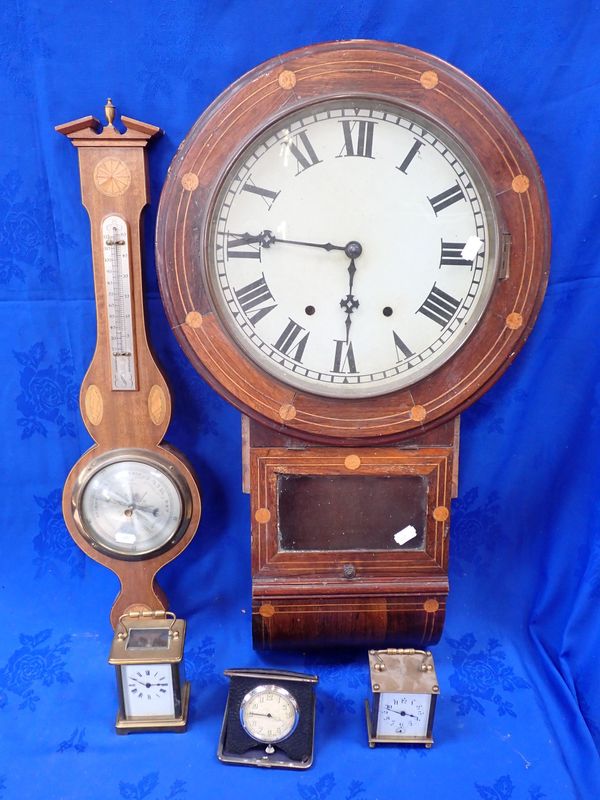 A BRASS CASED CARRIAGE CLOCK