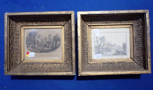 A PAIR OF SMALL 19TH CENTURY GILT PICTURE FRAMES