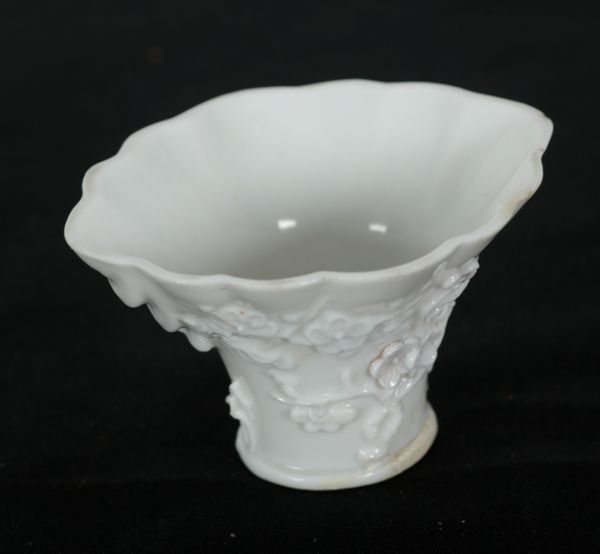 A CHINESE BLANC DE CHINE LIBATION CUP