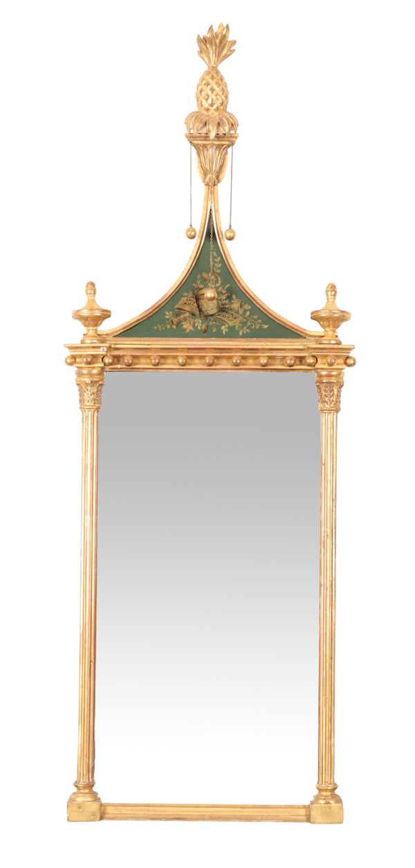 A REGENCY STYLE GILTWOOD PIER MIRROR