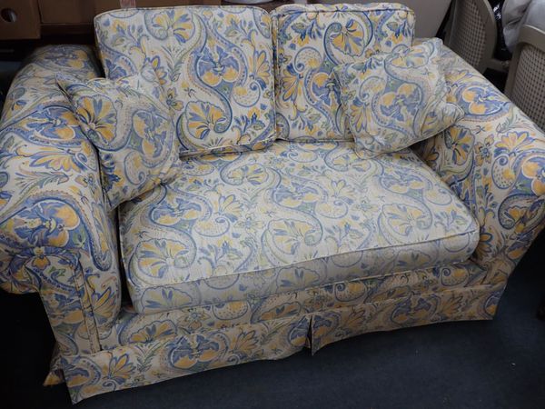 A TWO SEATER SOFA, COUNTRY HOUSE STYLE