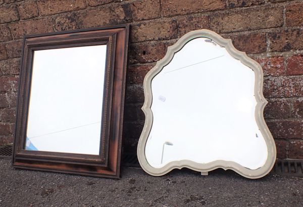 A RIPPLE-MOULDED FRAMED WALL MIRROR