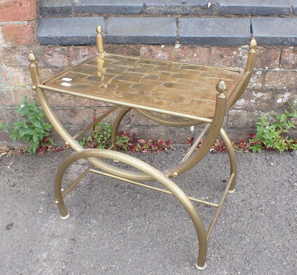 A MAISON BAGUES OR MAISON RAMSEY STYLE BRASS OCCASIONAL TABLE