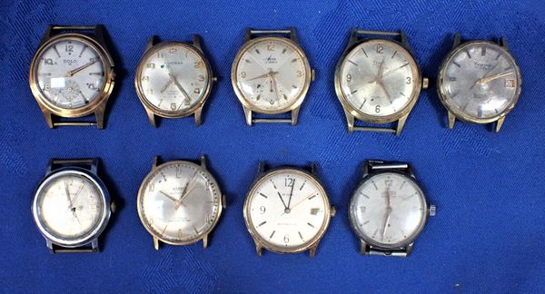 QUANTITY OF VARIOUS  GENTLEMAN'S WRIST WATCHES