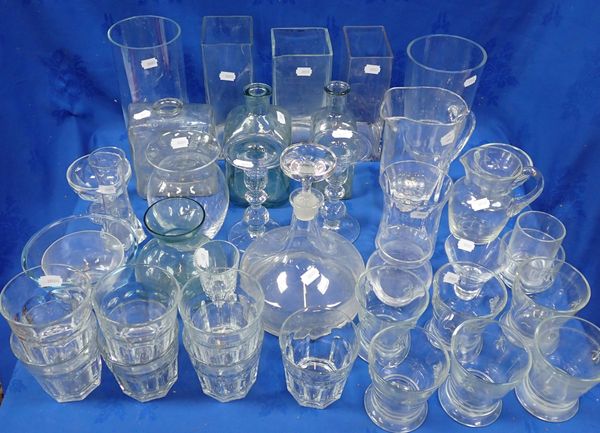 A COLLECTION OF GLASS VASES