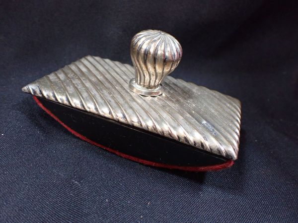 A SILVER-MOUNTED DESK BLOTTER