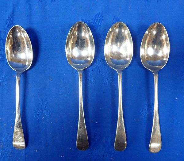 THREE MATCHING SILVER SERVING SPOONS