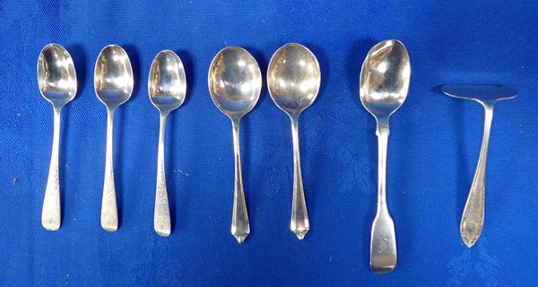 SIX SILVER TEASPOONS