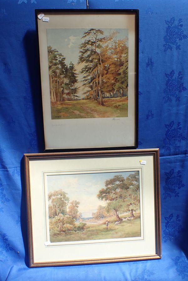 ERNEST GENEVER: TWO WOODLAND WATERCOLOURS