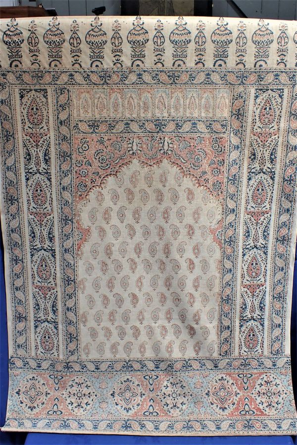 A KASHMIRI WALL HANGING, PRINTED ON COTTON