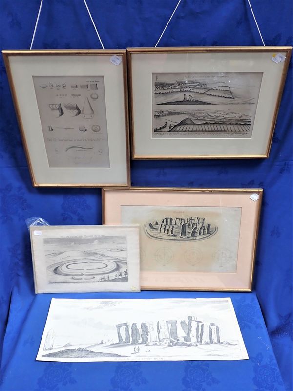 A COLLECTION OF ENGRAVINGS OF ANTIQUARIAN INTEREST, STONEHENGE, ETC.