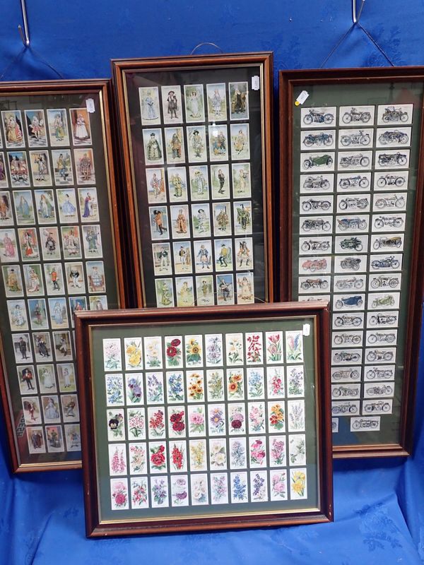 A COLLECTION OF FRAMED CIGARETTE CARDS