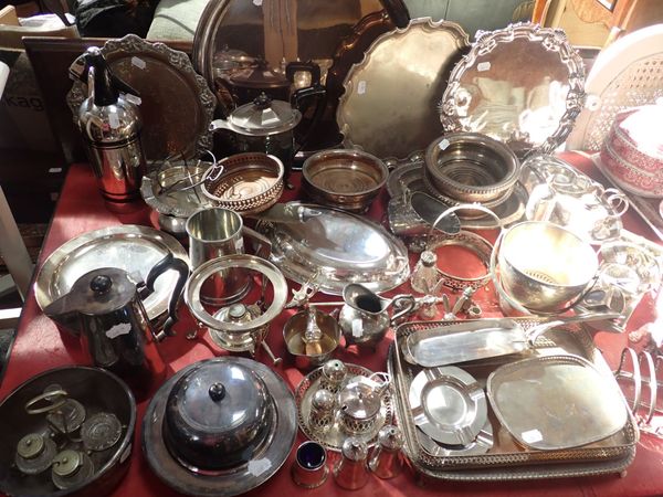 A QUANTITY OF SILVER-PLATED WARE