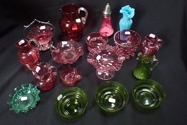 A COLLECTION OF VICTORIAN CRANBERRY GLASS