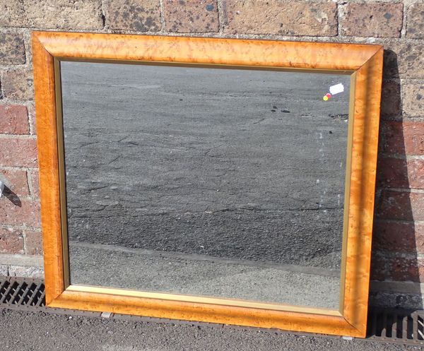 BIRD'S EYE MAPLE FRAMED MIRROR