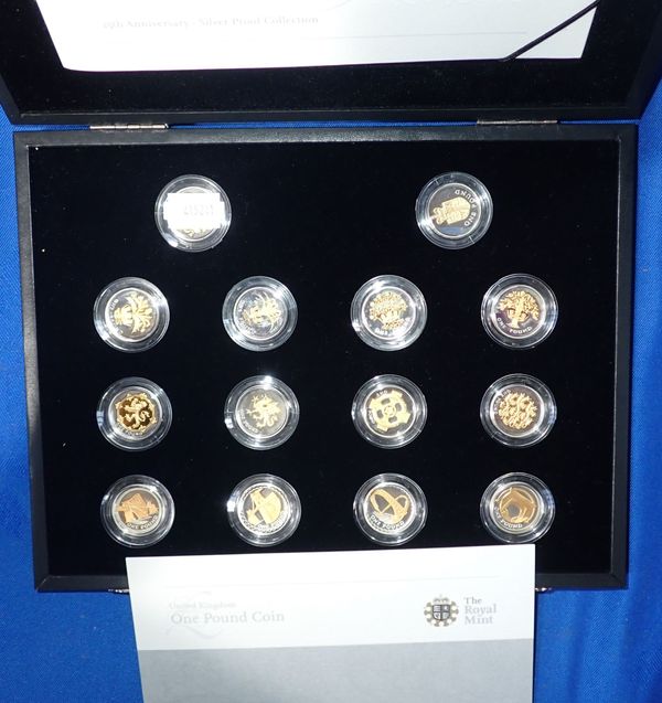 THE ROYAL MINT: A ONE POUND COIN 25TH ANNIVERSARY SILVER PROOF COLLECTION