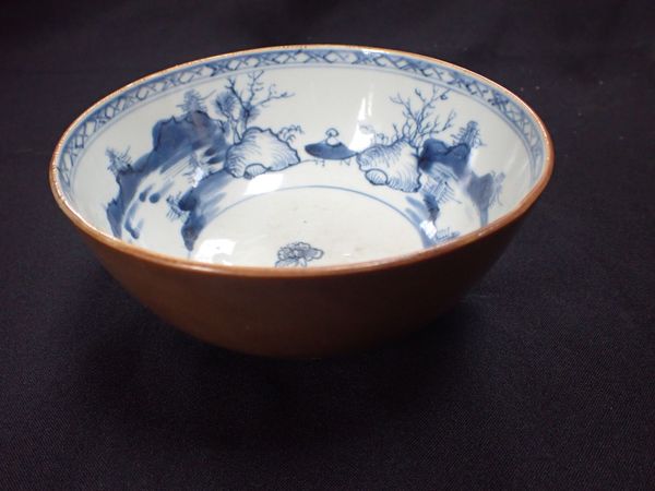 THE NANKING CARGO: A BATAVIAN WARE BOWL WITH CAFE AU LAIT EXTERIOR