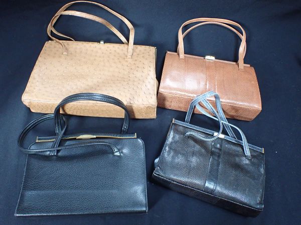 FOUR HANDBAGS INCLUDING A MAPPIN AND WEBB EXAMPLE