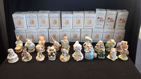 A COLLECTION OF ROYAL ALBERT AND BESWICK BEATRIX POTTER FIGURINES