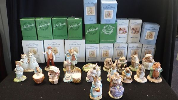 A COLLECTION OF ROYAL ALBERT AND BESWICK BEATRIX POTTER FIGURINES