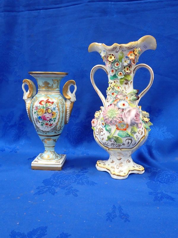 MEISSEN STYLE CAMPAGNA SHAPE VASE