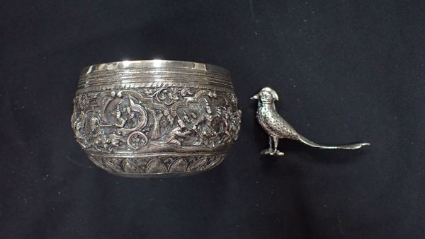 A 'KUTCH' TYPE WHITE METAL BOWL