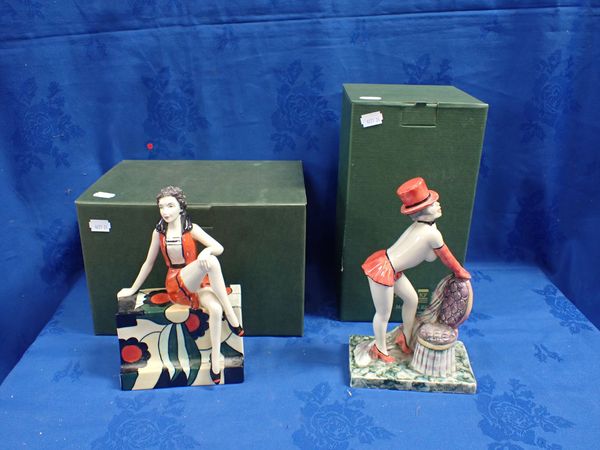 A KEVIN FRANCIS 'FOLIES BERGERE' AND 'ESSENCE OF JUNE' FIGURINE