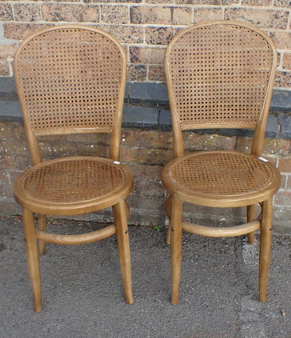 TWO CANED BENTWOOD DINING CHAIRS