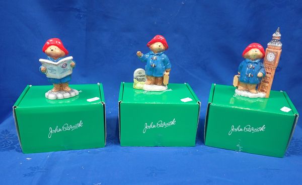 THREE BOXED BESWICK PADDINGTON BEAR FIGURES