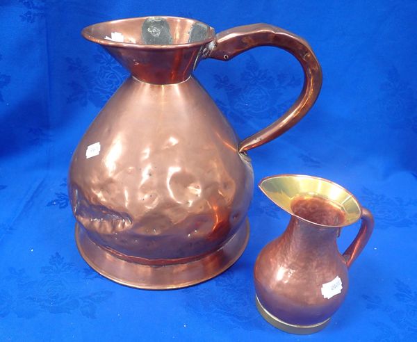 A 19th CENTURY ONE-GALLON COPPER MEASURE