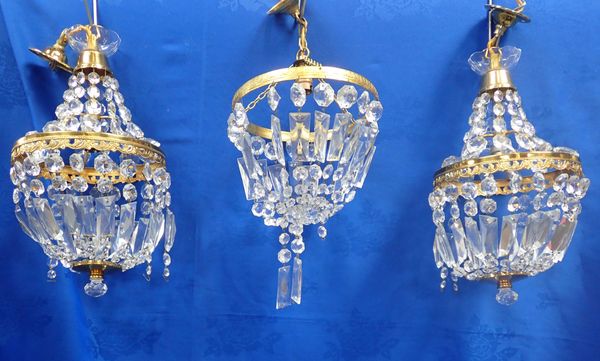 SET OF THREE MODERN CHANDELIERS