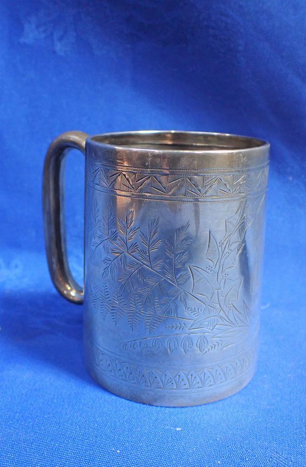 A VICTORIAN SILVER CHRISTENING MUG