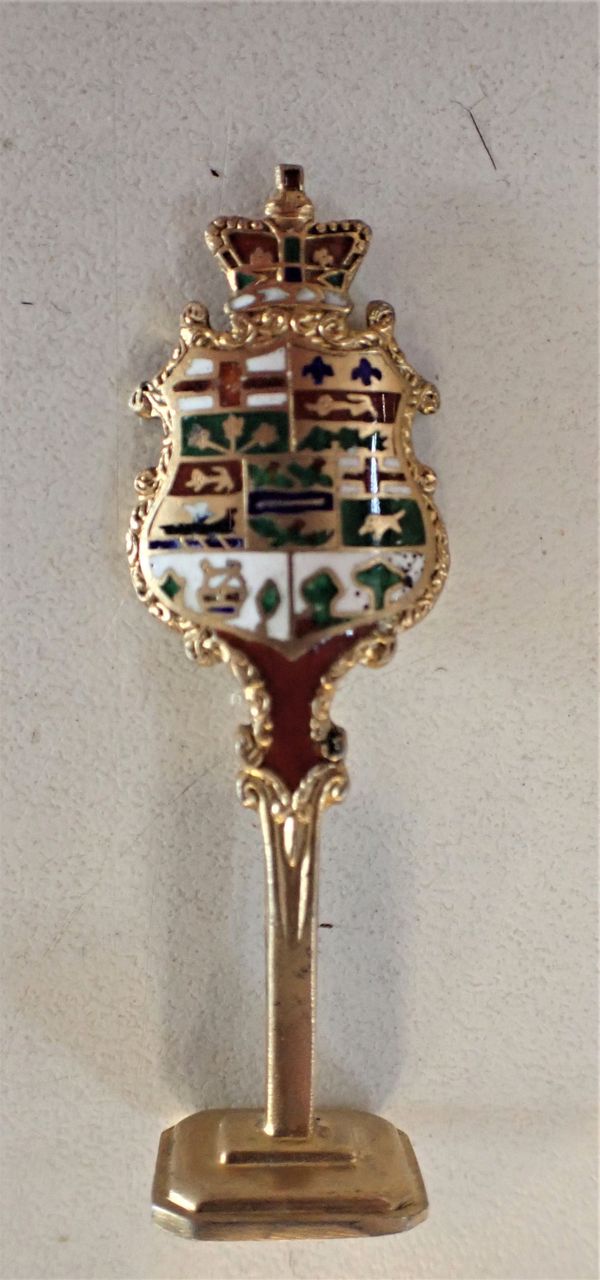 A STERLING SILVER AND ENAMELLED SEAL