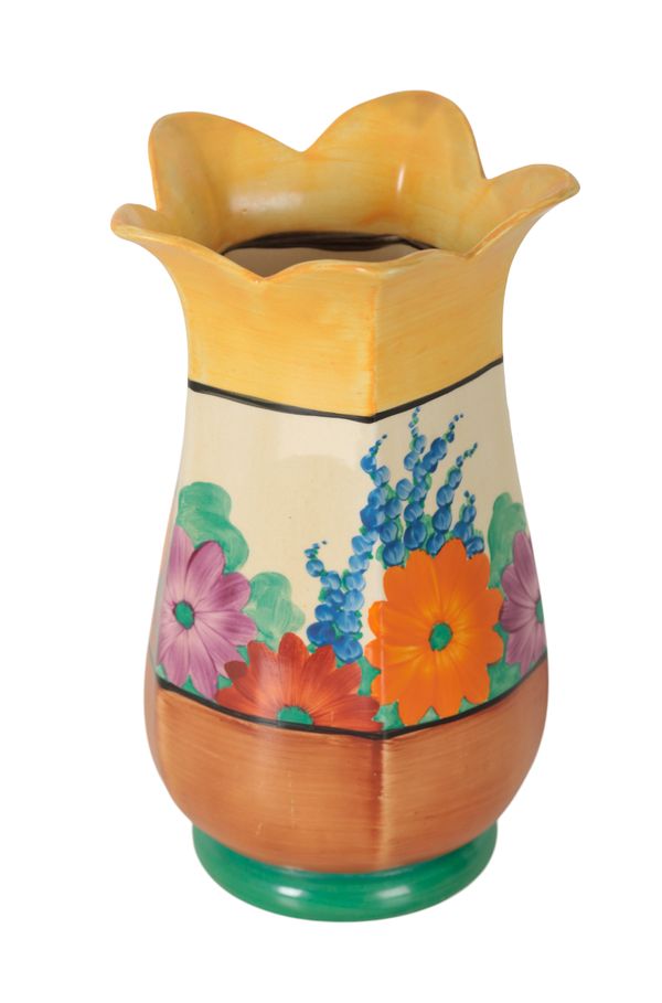 CLARICE CLIFF 'BIZARRE', A GAYDAY PATTERN VASE