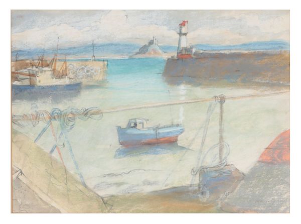 KEN SYMONDS (1927-2010) 'HARBOUR & THE MOUNT'