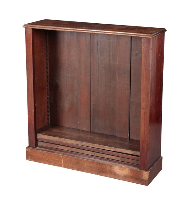 A MAHOGANY OPEN BOOKCASE