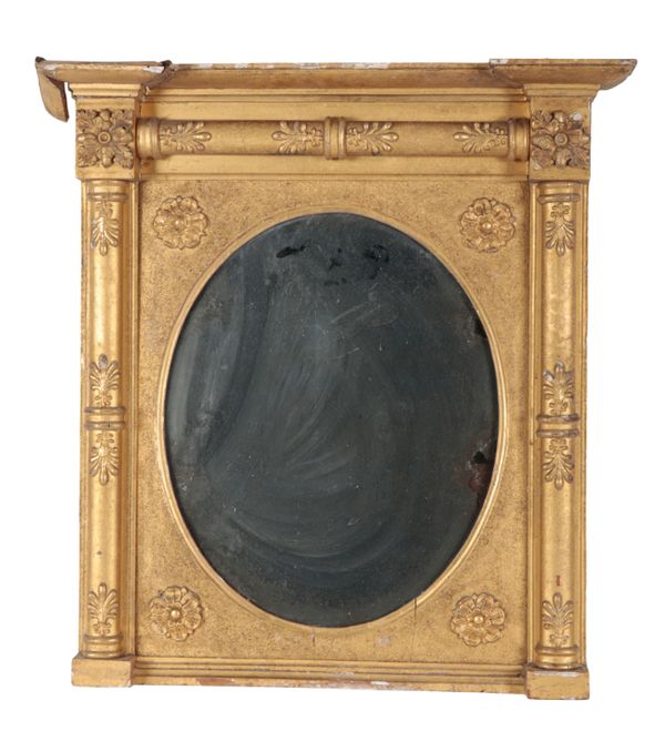 A REGENCY STYLE GILTWOOD AND COMPOSITION PIER MIRROR