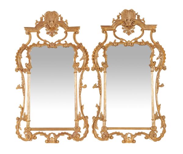 A PAIR OF GILTWOOD MIRRORS AFTER JOHN LINNELL