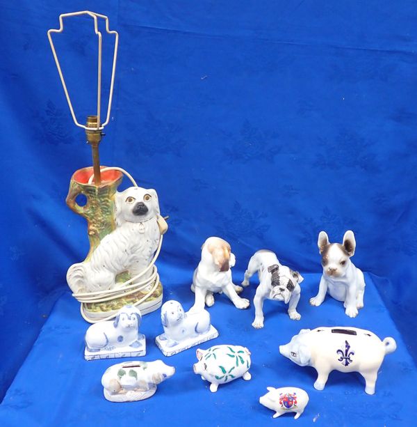 A COLLECTION OF CERAMIC ANIMALS