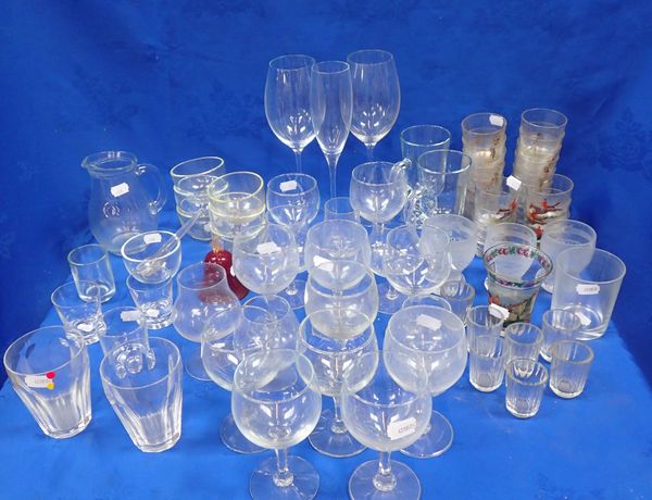 A COLLECTION OF TABLE AND DOMESTIC GLASS