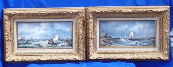 A PAIR OF SEASCAPES IN EARLY 19th CENTURY STYLE